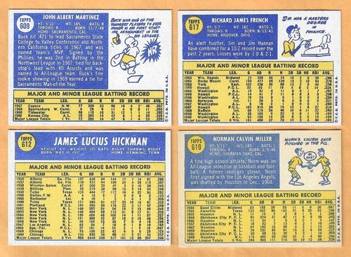 1970 Topps baseball - less than EX - 326-up - You Pick 'Em - Picture 268 of 290