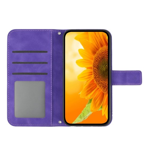 Women Crossbody Sunflower Diamond Flip Card Wallet Stand Case For Various Phone - Picture 12 of 13