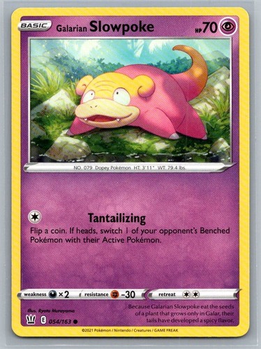 Galarian Slowpoke 54/163 Battle Styles Common Pokémon TCG 2021