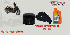 KIT TAGLIANDO E MANUTENZIONE OLIO E FILTRI PER PIAGGIO BEVERLY  06-14 CC 400-500