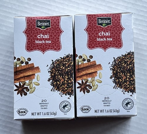 Benner Chai Black Tea, 20 Tea Bags (Pack of 2)