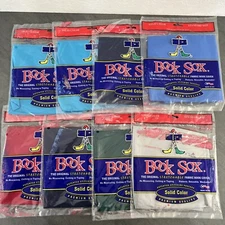 VTG Book Sox Stretchable Fabric Covers School Multicolor Fits 10”x8” Lot Of 8