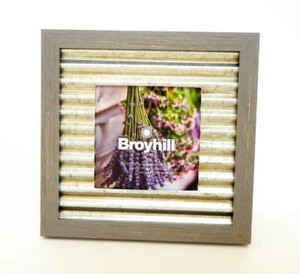 Details About Broyhill Photo Frame Gray Wood And Corrugated Metal Refined Rustic Design 4x4