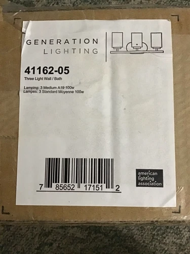 Generation Lighting 41162-05 3 Light 20" Chrome Bath Vanity Wall Light NIB - Picture 2 of 5