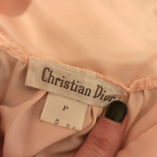 Vintage Christian Dior Nightgown Silk Long Lacy Retro Babydoll Womens Size S M - Picture 7 of 7