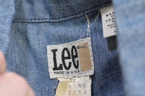 Vintage Lee Denim Jacket Full Zip Made in USA Open Pocket Youth Size 13/14 - Picture 7 of 11