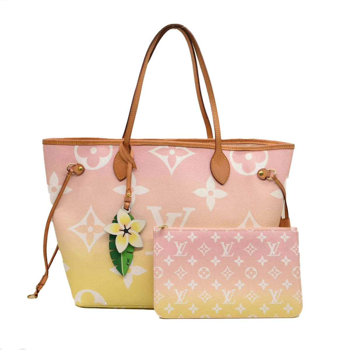 Louis Vuitton Pink x Yellow Monogram By the Pool Neverfull MM Tote