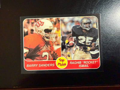 #ad 1990 ODDBALL TOP PICKS BARRY SANDERS . RAGHIB quot; ROCKET quot; ISMAIL ROOKIE $3.33