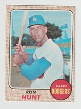 Ron Hunt - 1968 Topps Baseball Card #15 - Los Angeles Dodgers