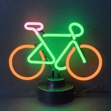 Bicycle Bike Handmade Neon Sculpture 14"x11"