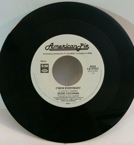Eddie Cochran & Bobby Vee DEVIL OR ANGEL / C'MON EVERYBODY (SIGNED 45)#9032 - Picture 5 of 5