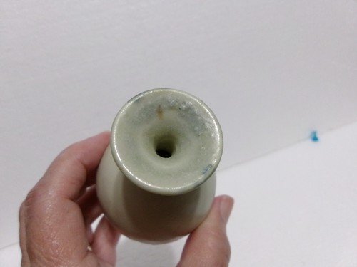 Vintage Glazed Studio Pottery Small Vase 3.75" Signed Butler Weed Pottery - Picture 5 of 17