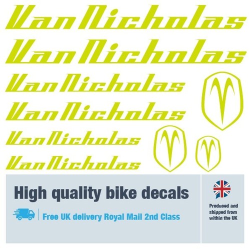 Van Nicholas bike labels/ decals / stickers, 5+ years external quality (24 pack) - Picture 12 of 16