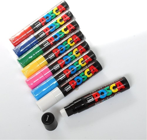 Marcador de pintura extra grueso a base de agua Uni Posca PC17K.2 amarillo PP JP - Imagen 2 de 4