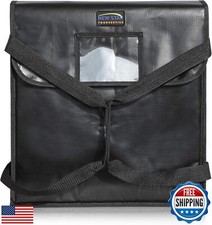 New Star Foodservice 51100 Insulated Pizza Delivery Bag, 18" by 18" by 5", Bl