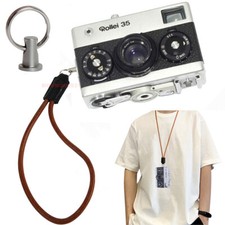 Leather Neck Shoulder Strap Metal Lug For Rollei 35 Classic 35S 35TE 35SE Camera