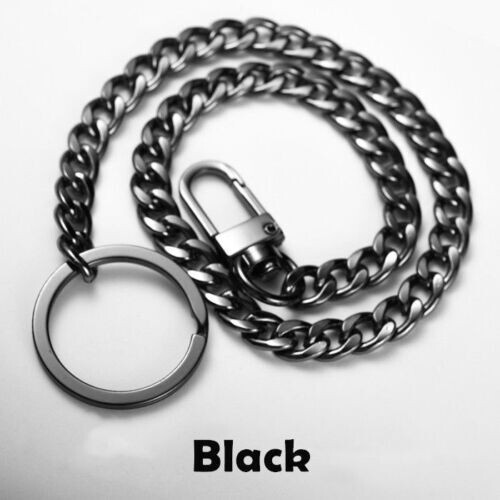 Neu Metall Stahl Biker Schlüsselanhänger 16" schwarz Gliederkette Geldbörse Punk Trucker - Bild 4 von 4