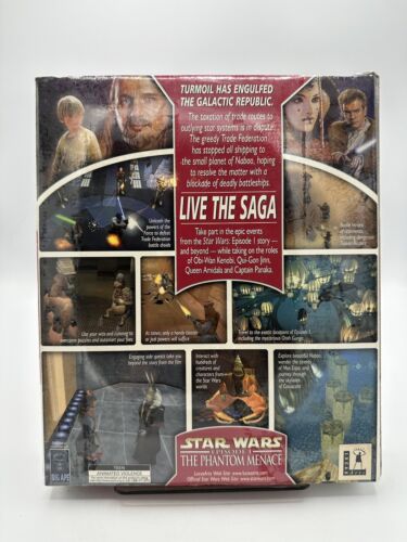 Vintage Big Box PC SPIEL: Star Wars Episode 1 Die dunkle Bedrohung FABRIKVERSIEGELT - Bild 4 von 8