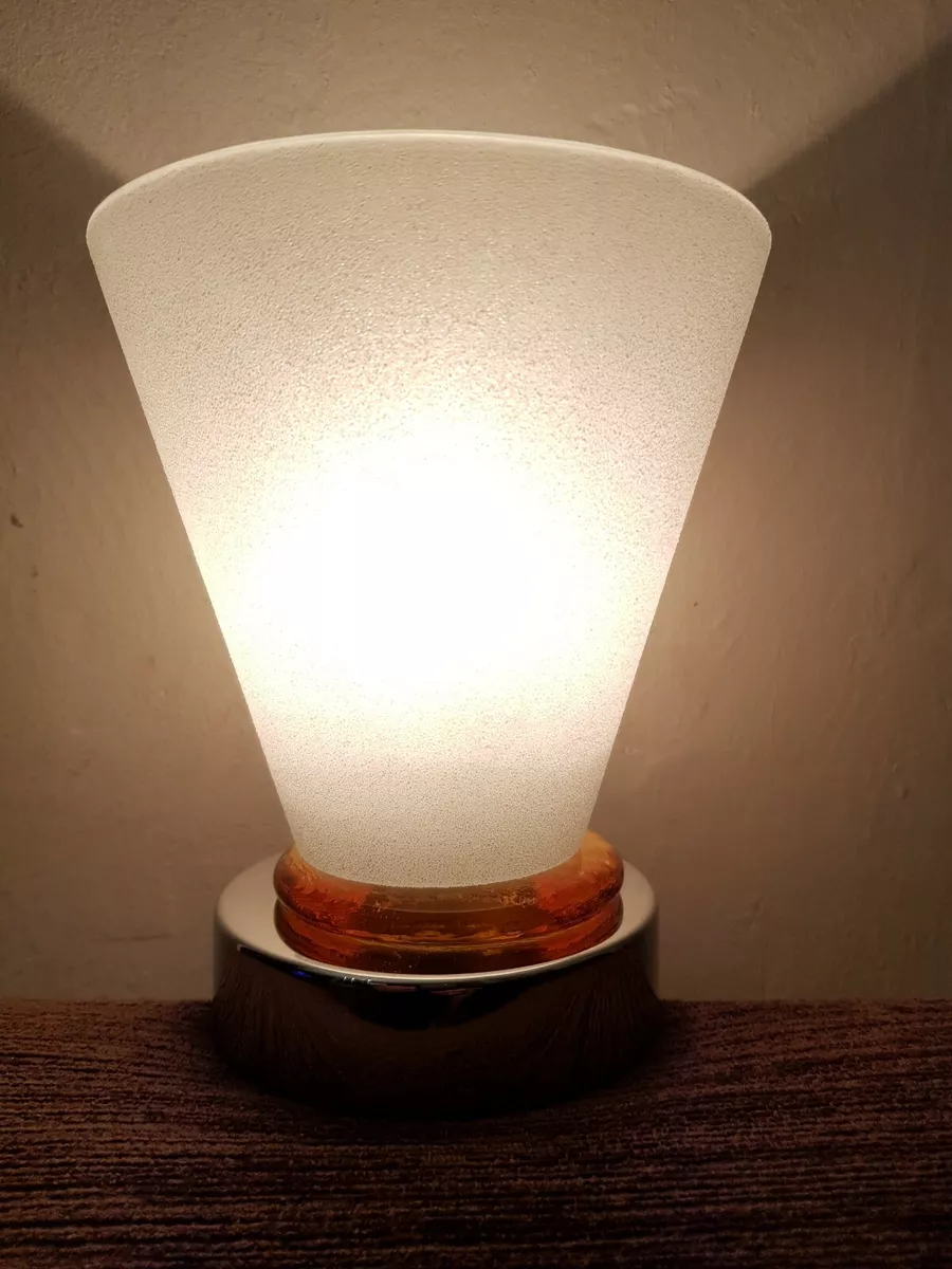 Touch lamp on sale glass shade