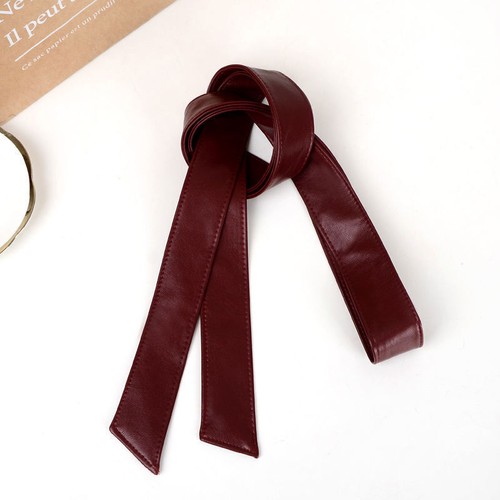 Obi Damen-Taillengürtel weicher Bund aus Kunstleder für Kleid Mantel Trench Schärpe - Bild 15 von 46