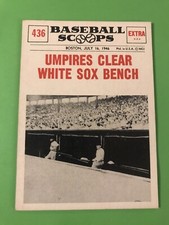 1961 BASEBALL NU-CARD SCOOPS UMPIRES LEAR WHITE SOX BENCH #436 EX