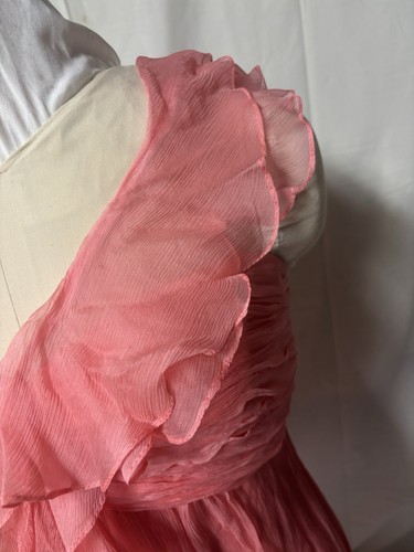 AMSALE Dress One Shoulder 100%Silk Formal Cocktail Size 12 Woman’s - Picture 3 of 10