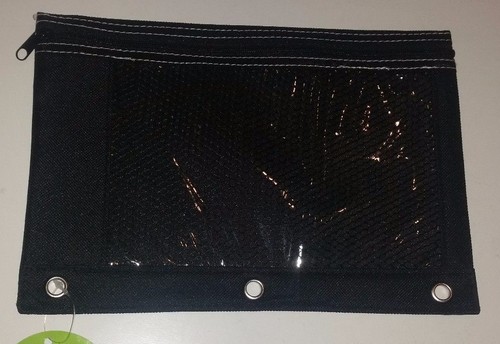 1 Netz bedeckt Klar Front Reißverschluss Federmäppchen Etui Tasche für 3 Ring Ordner  - Bild 16 von 21