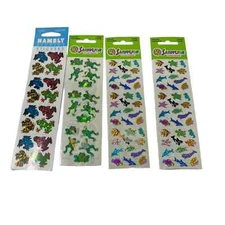 Vintage Sandylion & Hambly Prismatic NEW Stickers Lot of 4. Animals, Fish