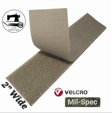 2" Wide x 8" Inch VELCRO  Brand Military Spec Sew-On Strip  Hook  Loop - Tan