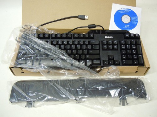 Dell Black USB Wired SK-3205 Smart Card Reader Keyboard Palm Rest SHIPS SAME DAY - Picture 1 of 7