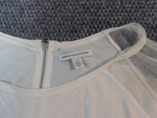 American Eagle Womens Blouse Large White Pullover - Picture 5 of 14