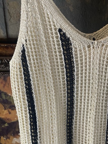 Crochet Lined Maxi Tank Dress Long Ivory Beach Size Small Brand :A New Day NWT - Picture 6 of 6