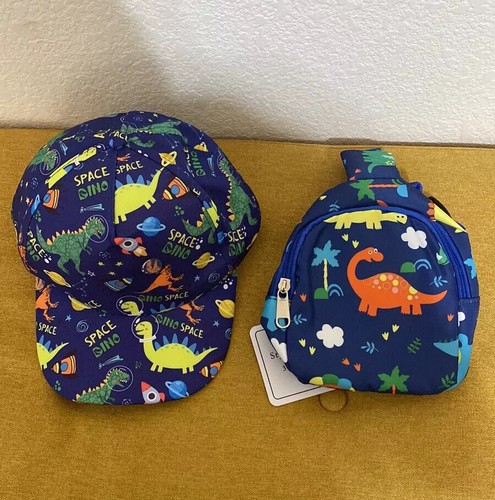 New 2pcs Kids' Dinosaur Baseball Cap And Backpack - Bild 2 von 5