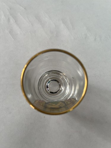 VTG Heidelberg Germany Coat of Arms Gold Rimmed Shot Glass Scoop Bottom 2”/ 1 oz - Picture 5 of 9