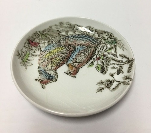 Johnson Brothers Ironstone Game Birds White Coaster Ruffed Grouse 4 1/4" EUC! - Bild 4 von 10