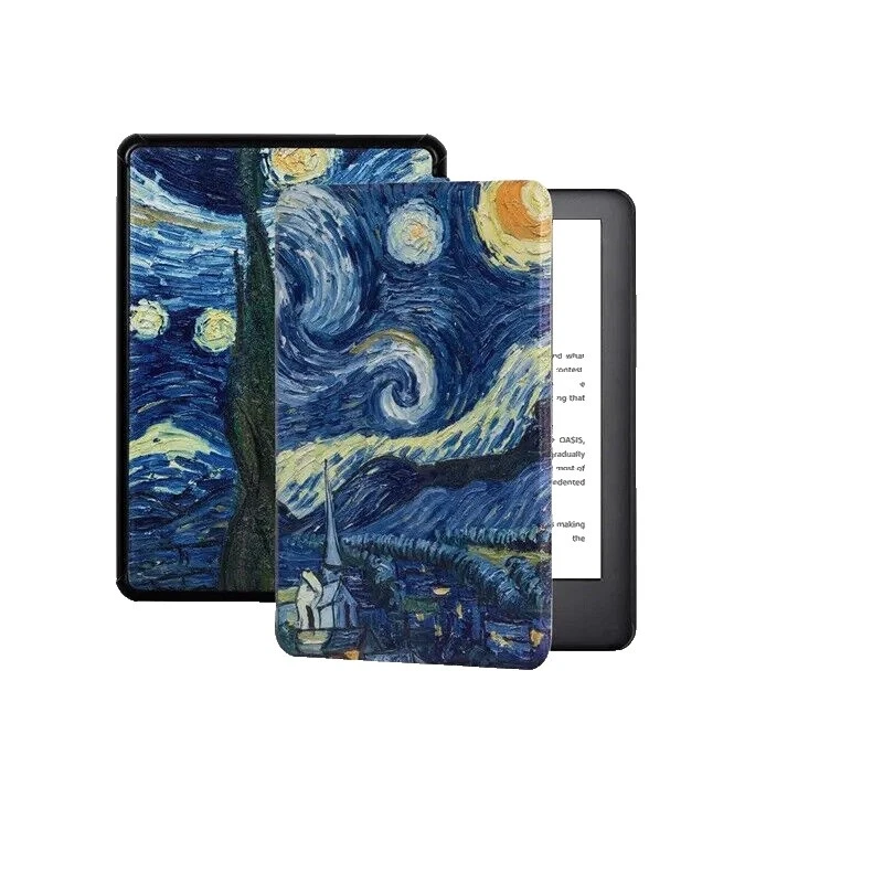 Lector de libros electrónicos y Tablet blanco de lona plegable Folio casos Folios