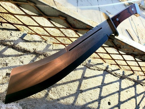 19" Full Tang HUNTING MACHETE KNIFE w/ SHEATH Fixed Blade Wood Handle 3CR13 - Picture 14 of 15