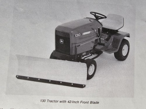 John Deere 42" Front Blade for 130 160 165 180 185 Tractor Operator Manual 7/85 - Picture 7 of 19