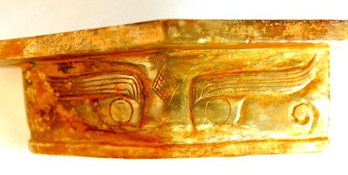 Chinese 12x5 CMS Brownish Jade - Diamond Shape Bowl - Picture 2 of 7