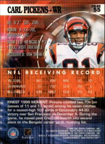 2000 Topps Finest Football Singles *COMPLETE YOUR SET* Pick from List - Picture 107 of 295