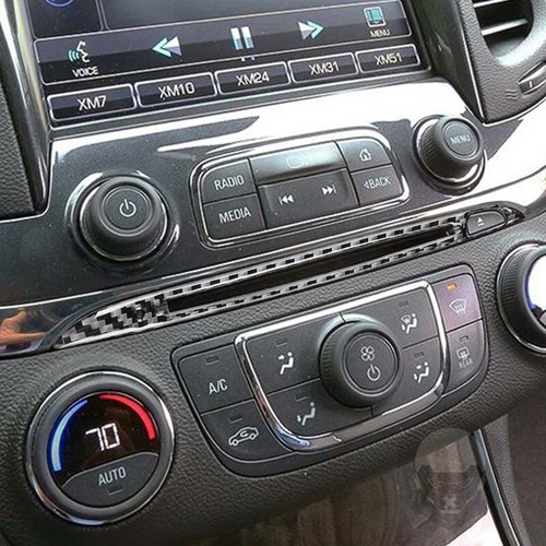 Carbon Fiber CD Player Control Panel Cover Trim for Chevrolet Impala 2014-2020 - Foto 5 di 6