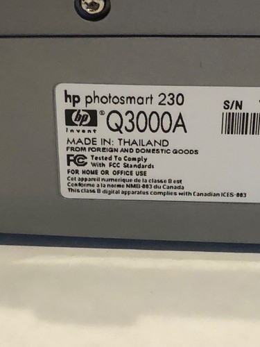 Impresora de inyección de tinta estándar HP Photosmart 230 portátil con estuche de transporte - Imagen 9 de 14