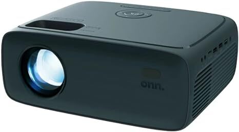 встроенный ЖК-проектор onn HD 1080p 720p с 6 кабелями HDMI мощностью 5 Вт 100096801 - Черный