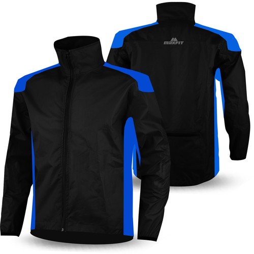 Mens Cycling Rain Jacket Waterproof Windproof Running Top Raincoat Jacket S-XXL - Picture 2 of 9