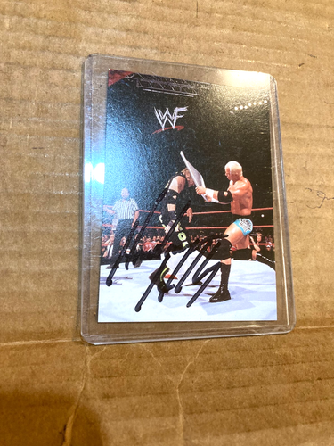 HARDCORE HOLLY Signed 1999 Comic Images WWF SmackDown Chromium Card NMMT