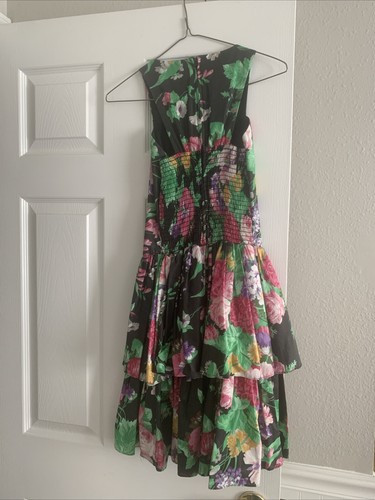 Abito casual vintage anni '80 Contempo taglia 3/4 vestibilità floreale n svasata - Foto 2 di 5
