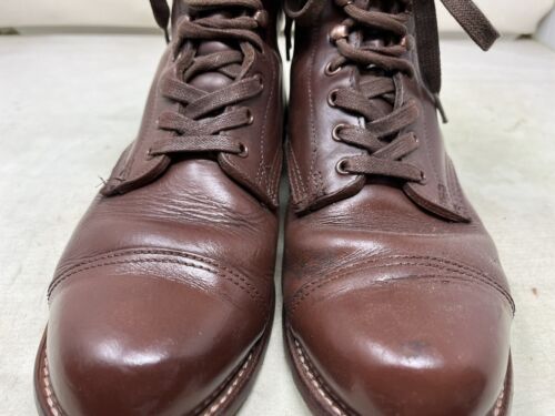 Wolverine 1000 Meilen Made in USA braune Leder schlichte Zehenpartie Stiefeletten Herren 8,5 - Bild 6 von 13
