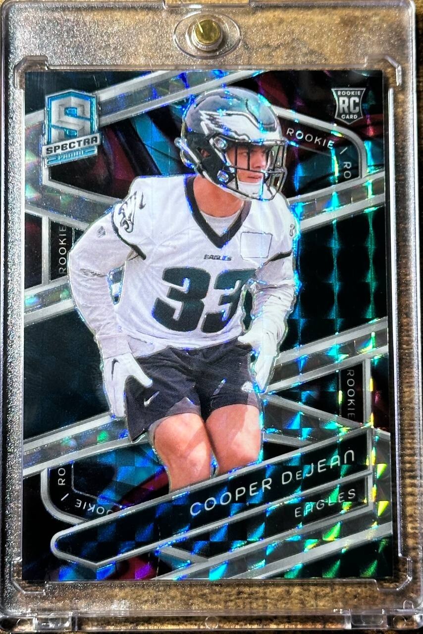 2024 Panini Spectra Cooper DeJean Interstellar 33/60 RC Eagles JERSEY Match #168