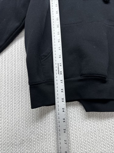 OLD NAVY Hoodie Sweatshirt Adult Medium Tall Black Sherpa Kangaroo Pocket - Picture 5 of 7