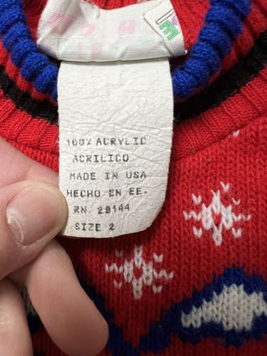 Vtg Club House Children’s Pullover Sweater Cross Country Train Express Size 2 - Picture 6 of 10